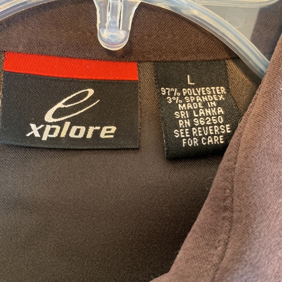 Brown button up blouse size Large - Picture 4 of 4